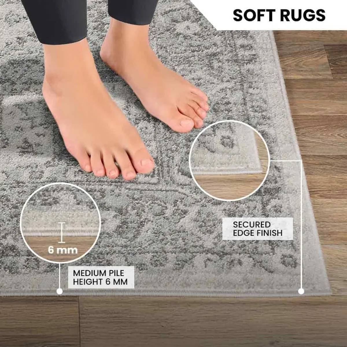 Khartoum Vintage Rug - Area Rugs for Living Room - Image 4