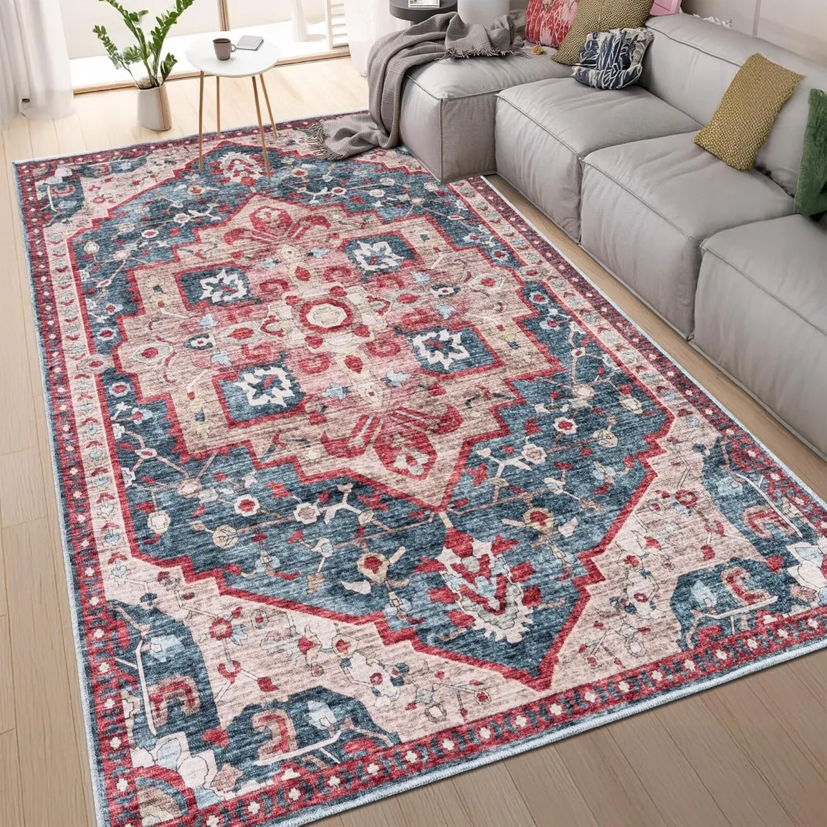 Machine Washable Rug -c Cotton Low Pile Carpet - Image 1