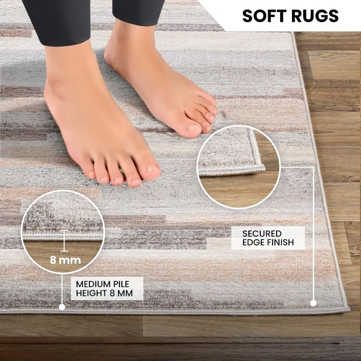 Granada Abstract Rug - Area Rugs Living Room - Image 4