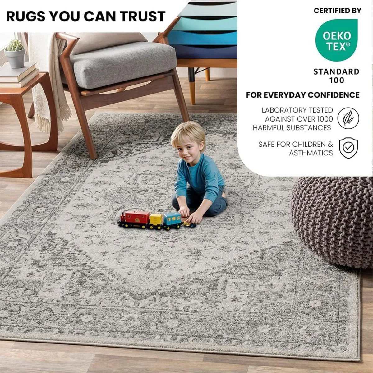 Khartoum Vintage Rug - Area Rugs for Living Room - Image 4