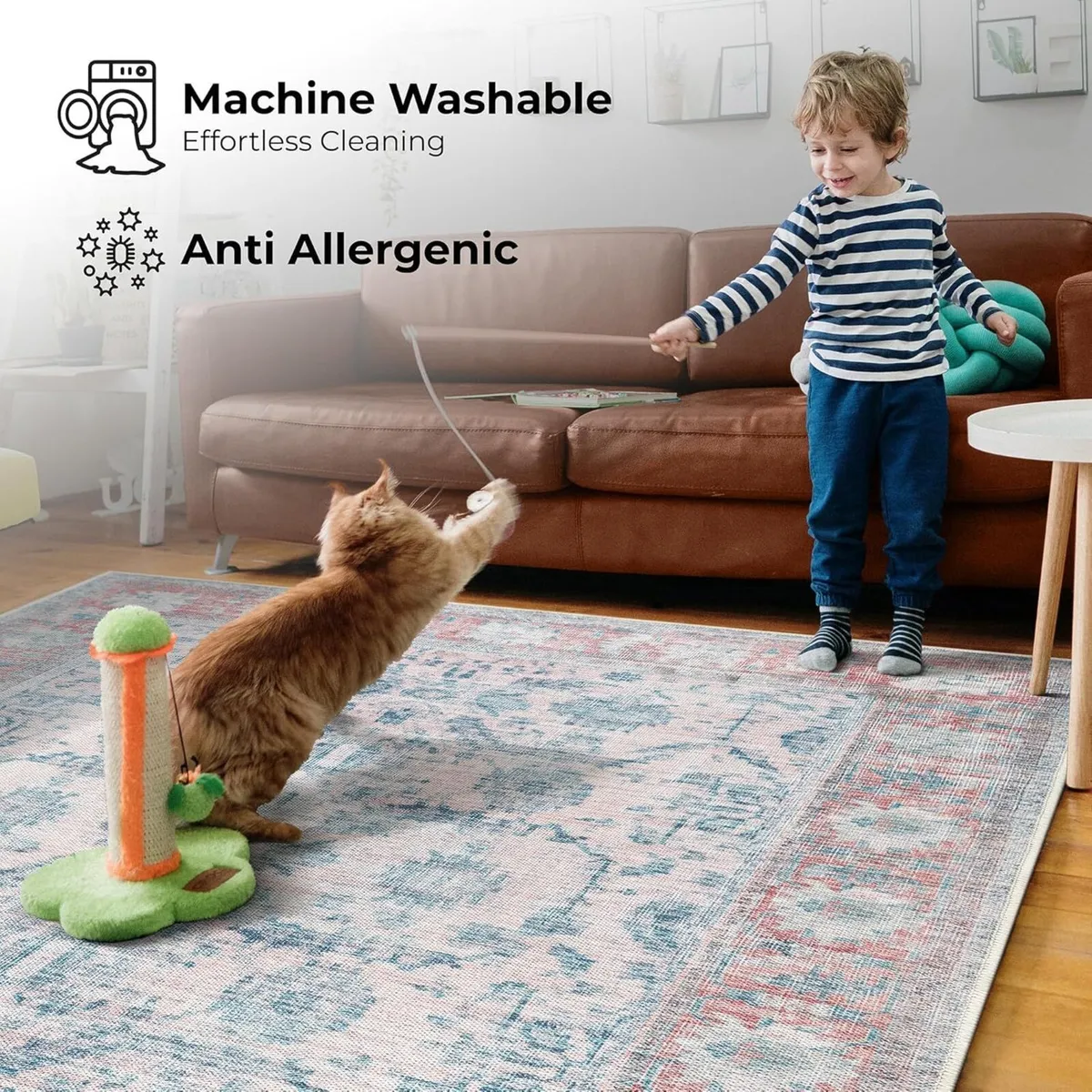 Machine Washable Rug 122x170cm 75% Recycled - Image 2