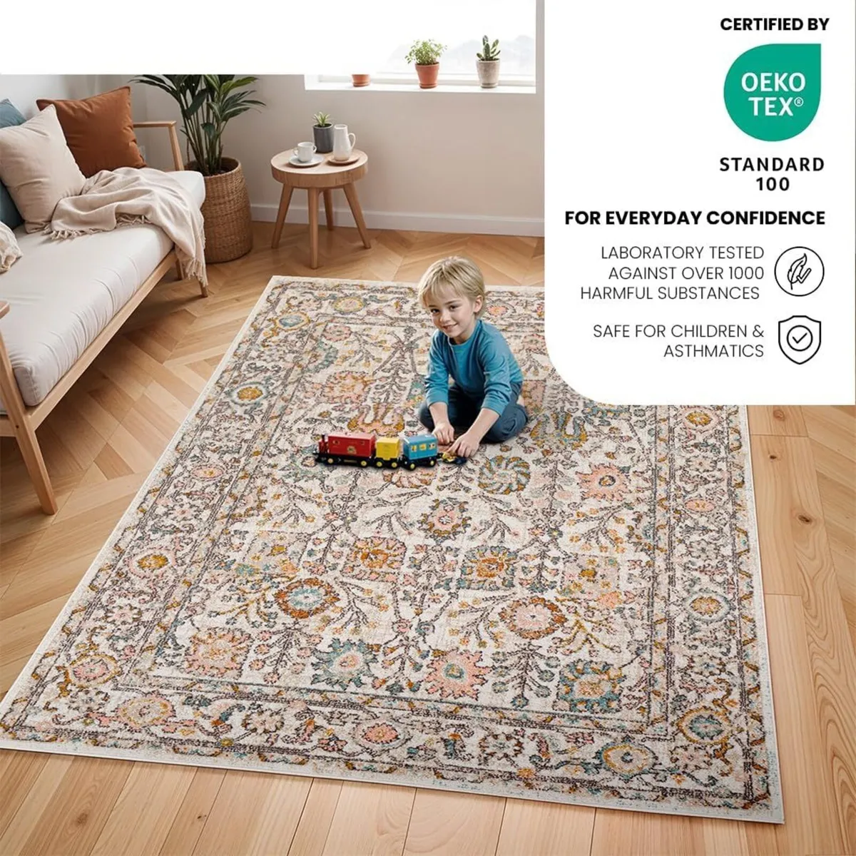 Wicklow Vintage Rug - Area Rugs Living Room - Image 3