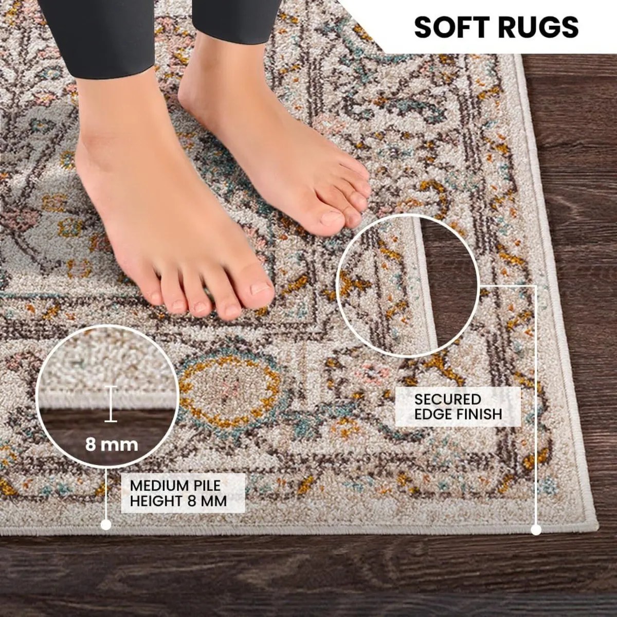 Wicklow Vintage Rug - Area Rugs Living Room - Image 4