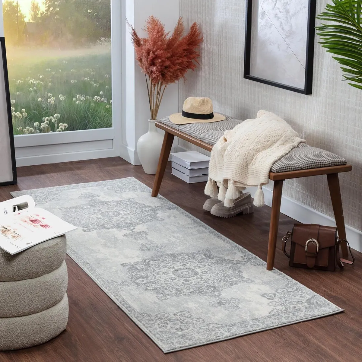 Kuta Vintage Hallway Runner 80x220 cm – Scandi - Image 1