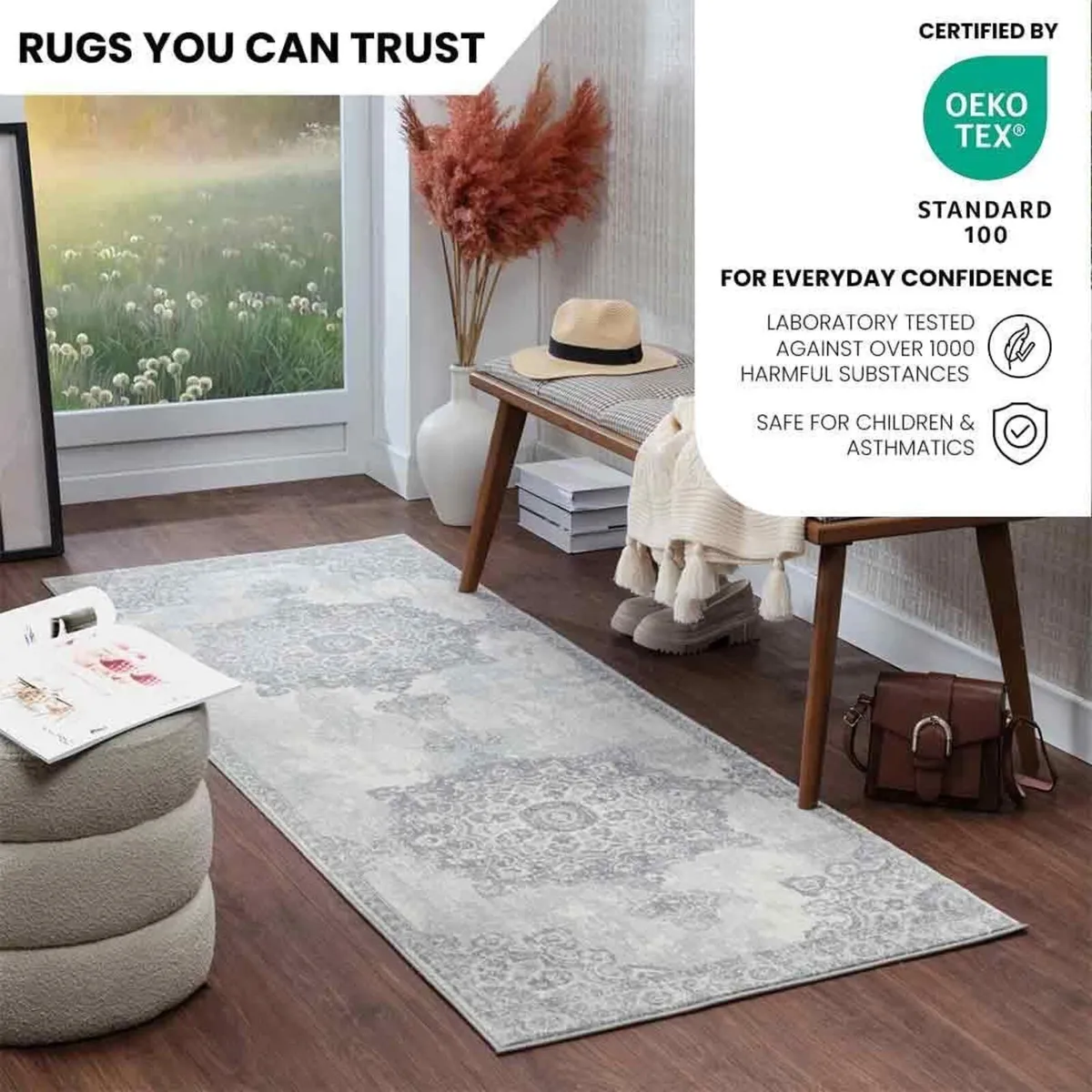 Kuta Vintage Hallway Runner 80x220 cm – Scandi - Image 3