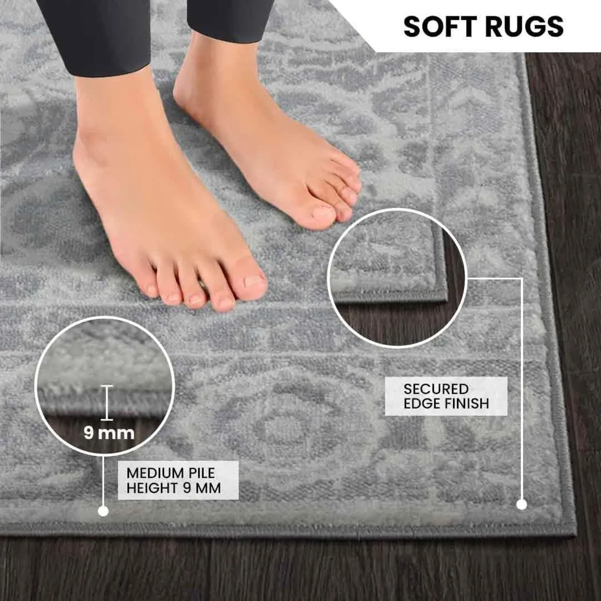 Kuta Vintage Hallway Runner 80x220 cm – Scandi - Image 4