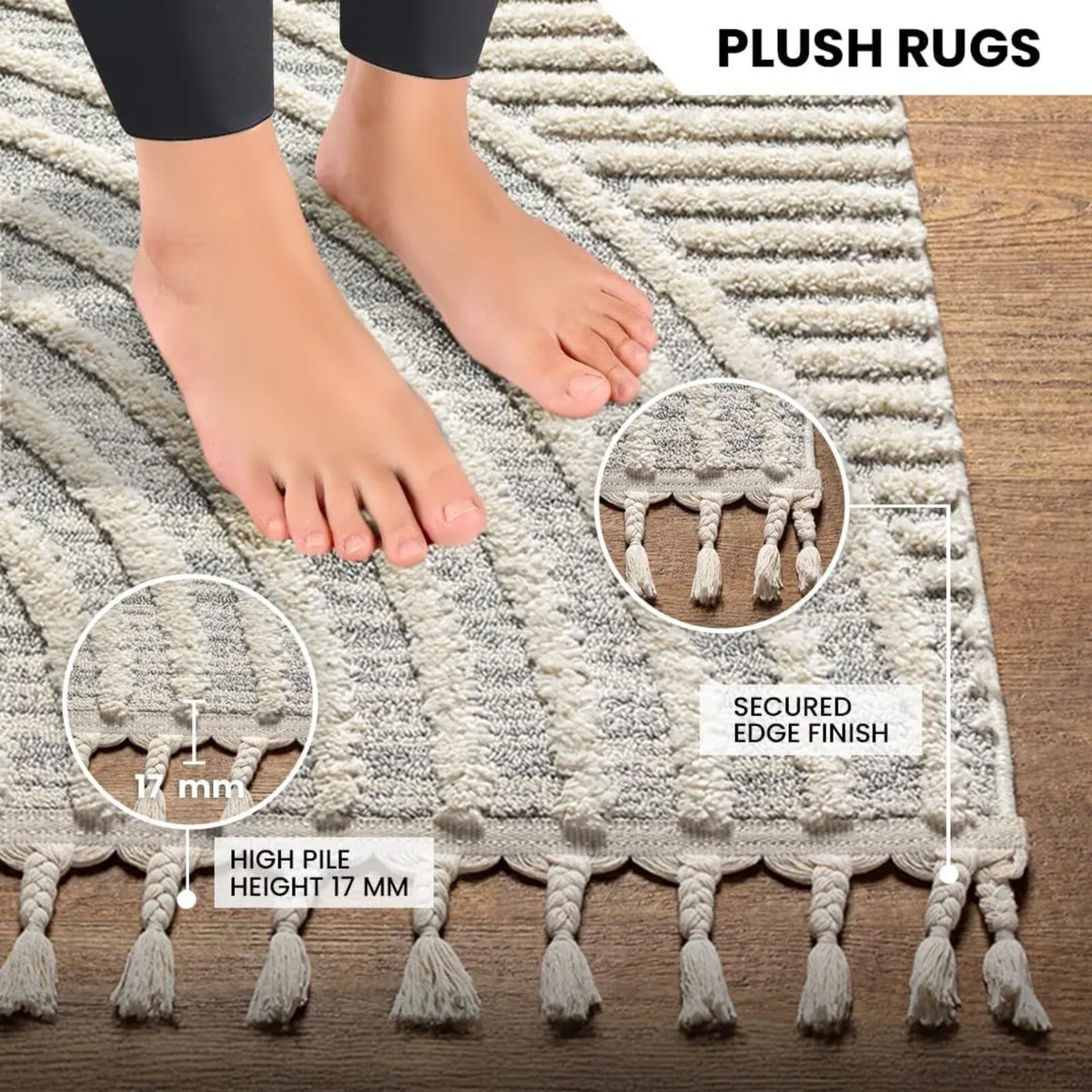 Saida Geometric Rug - Scandi Area Rugs Living - Image 4