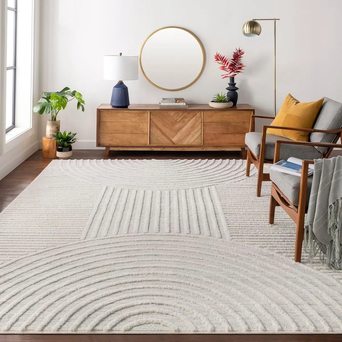 Saida Geometric Rug - Scandi Area Rugs Living - Image 1