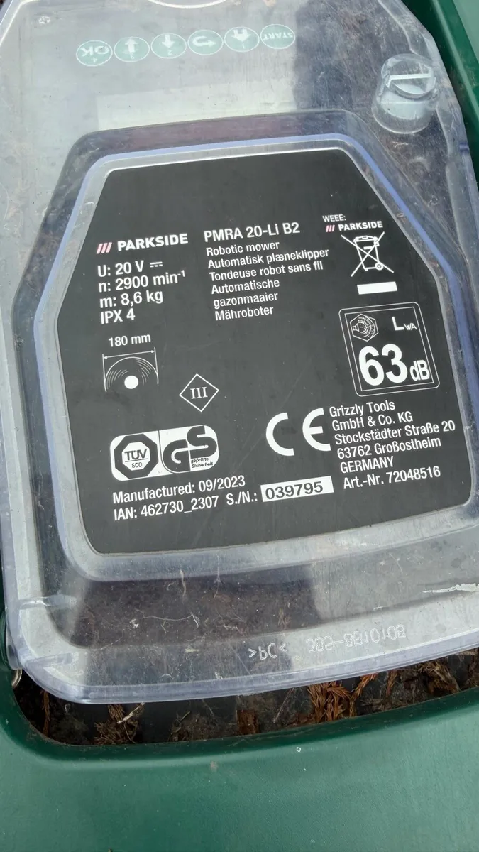 Parkside robotic Lawnmower warranty - Image 2