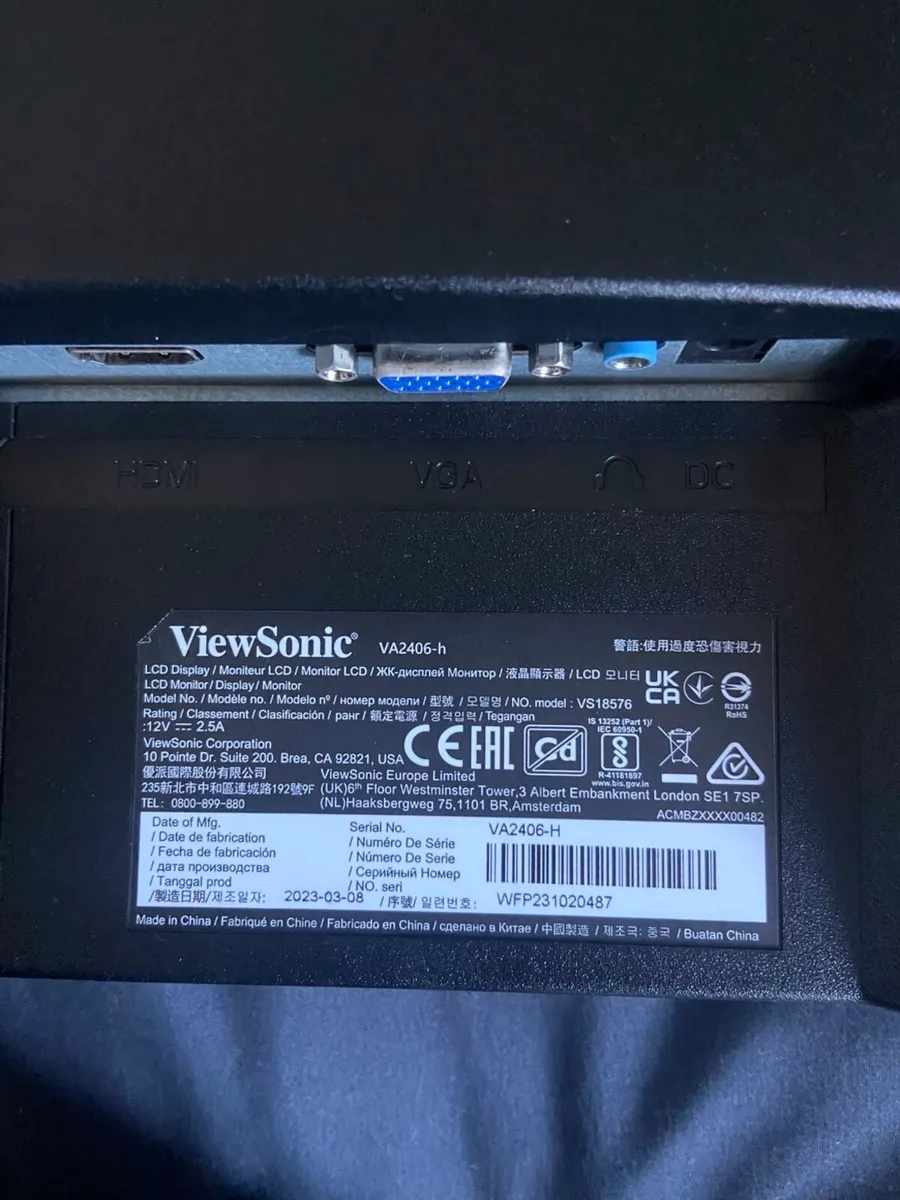 24” 60hz view sonic monitor - Image 4