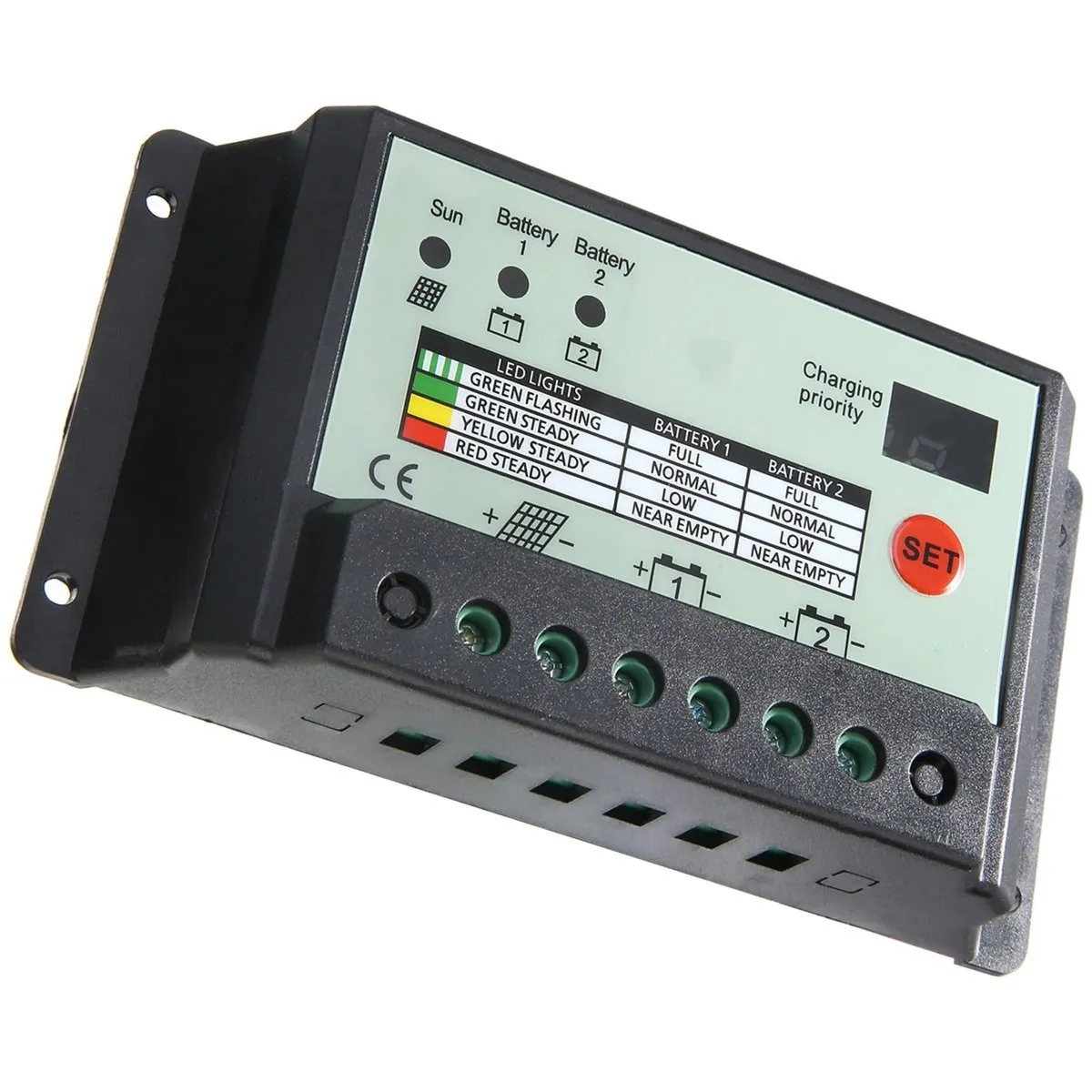 20A Dual Battery Solar Charge Controller 12V/24V - Image 1