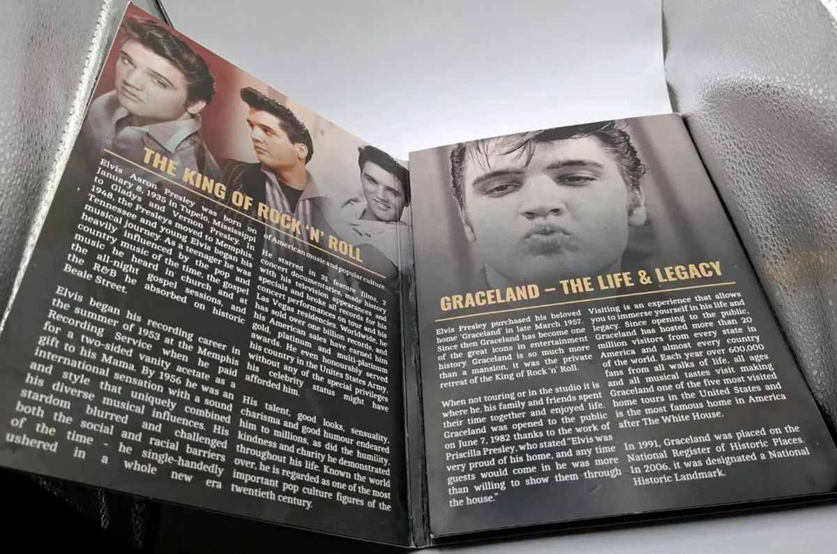 Elvis Presley coins including 9ct gold one weight - Image 3