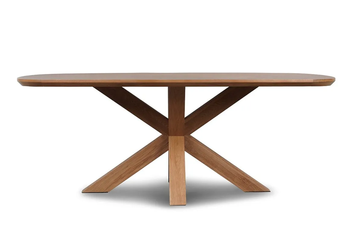 Bespoke 200cm Dining Table Boat Shaped - Image 2