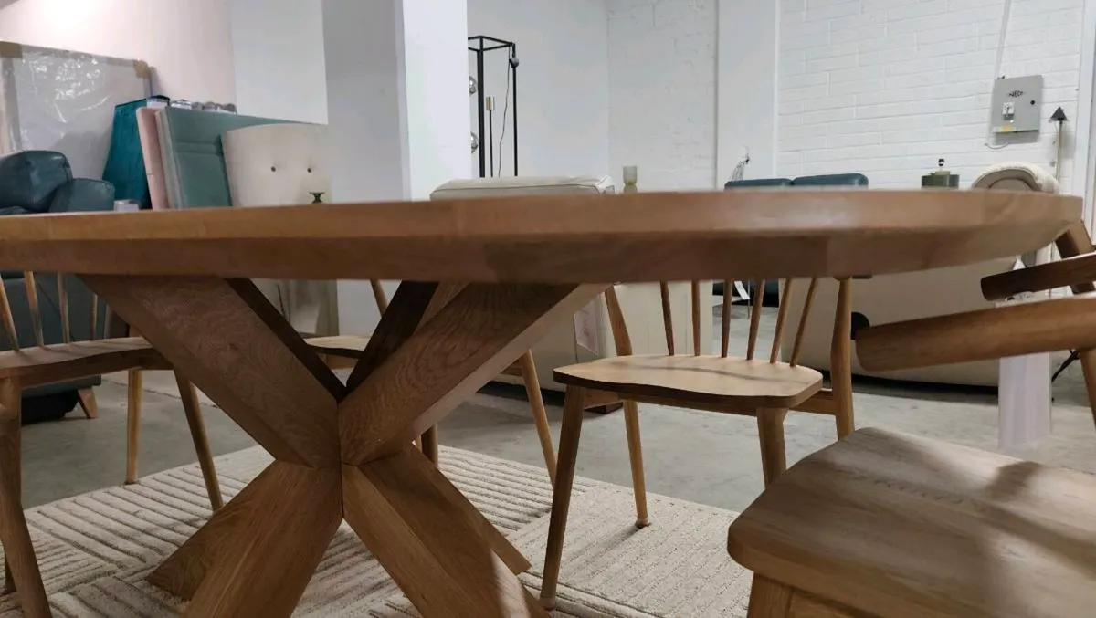 Bespoke 200cm Dining Table Boat Shaped - Image 3