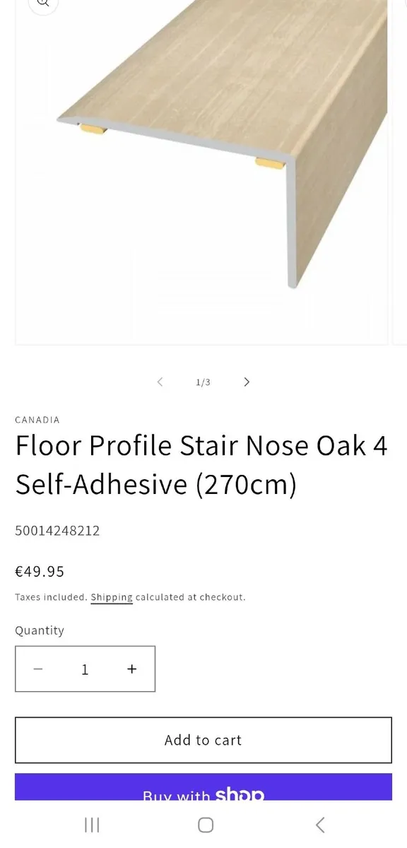 Canadia Stair Nose - NEW - Image 1