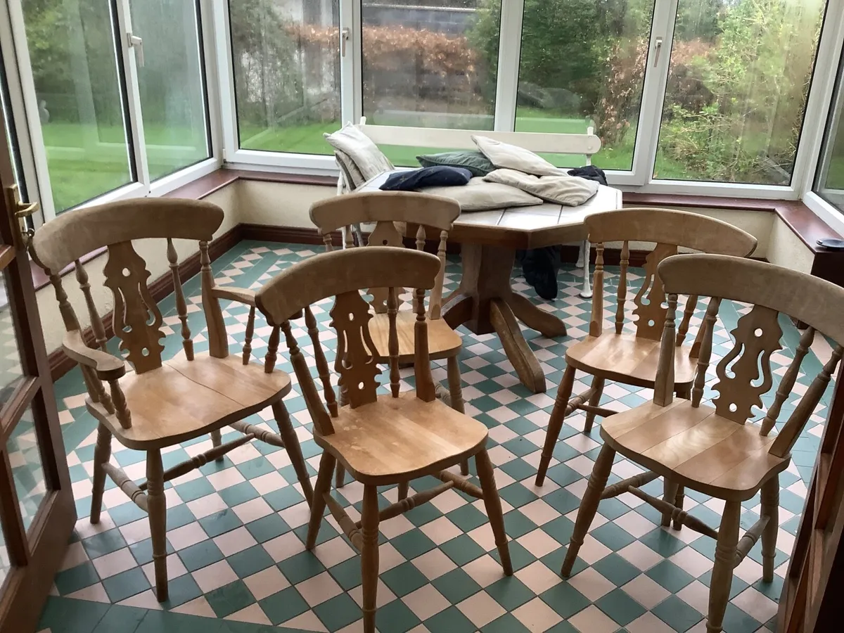 Country style pine chairs