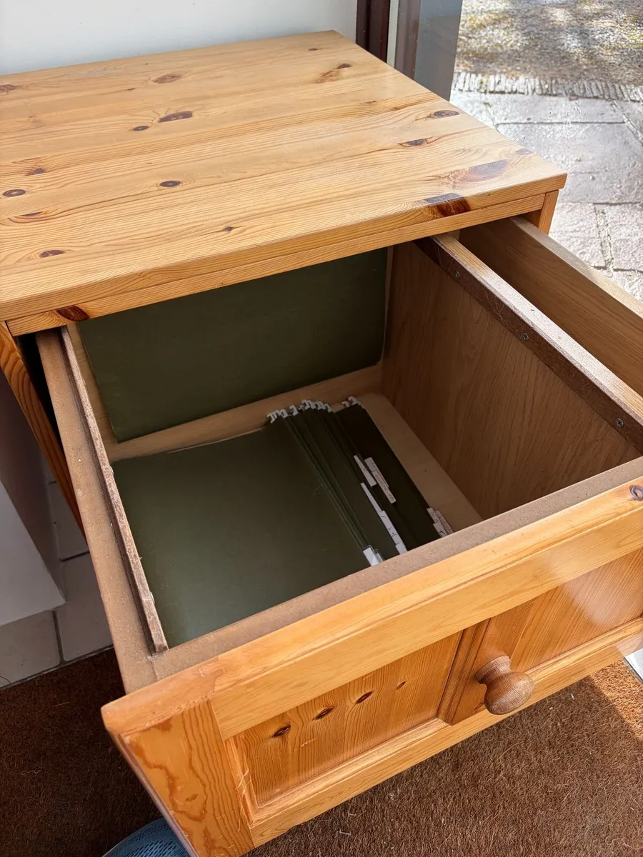 Pine Filing Cabinet / Storage Box - Image 2