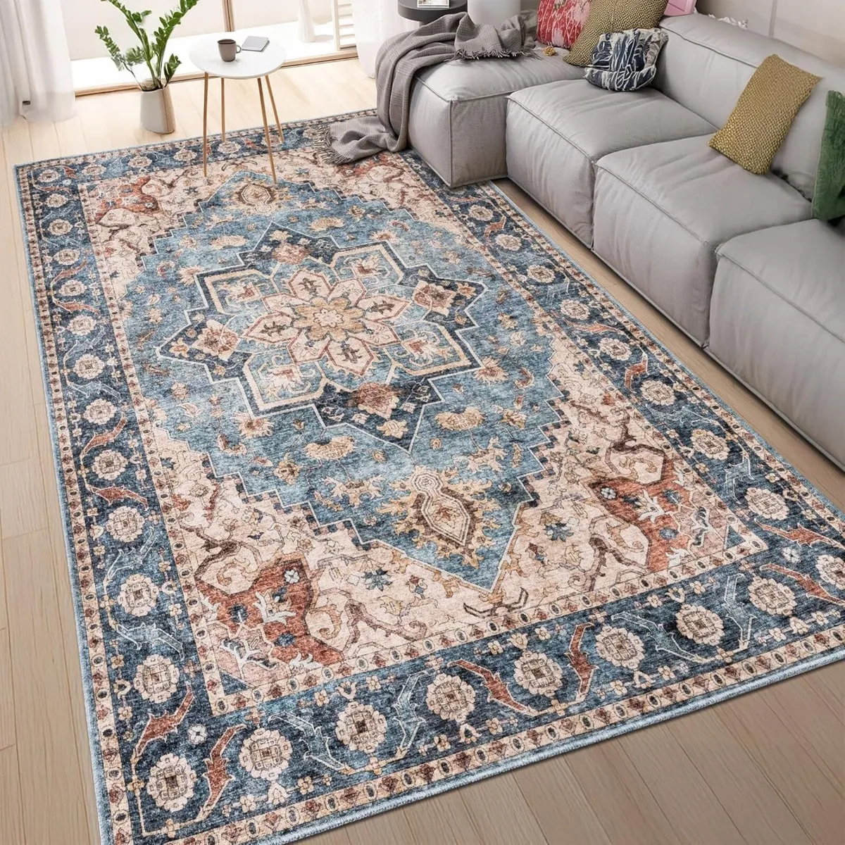 Machine Washable Rug -c Cotton Low Pile Carpet - Image 1