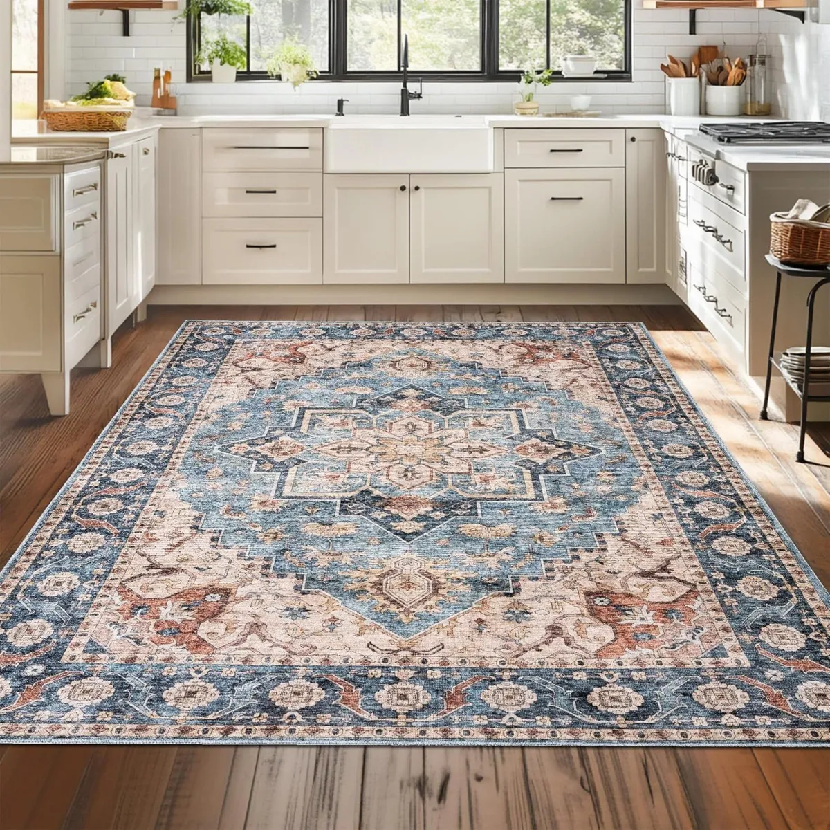 Machine Washable Rug -c Cotton Low Pile Carpet - Image 4