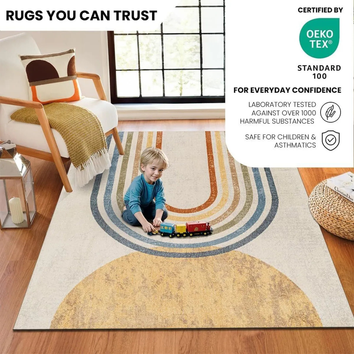 Asuncion Machine Washable Rug - Modern Area Rugs - Image 3