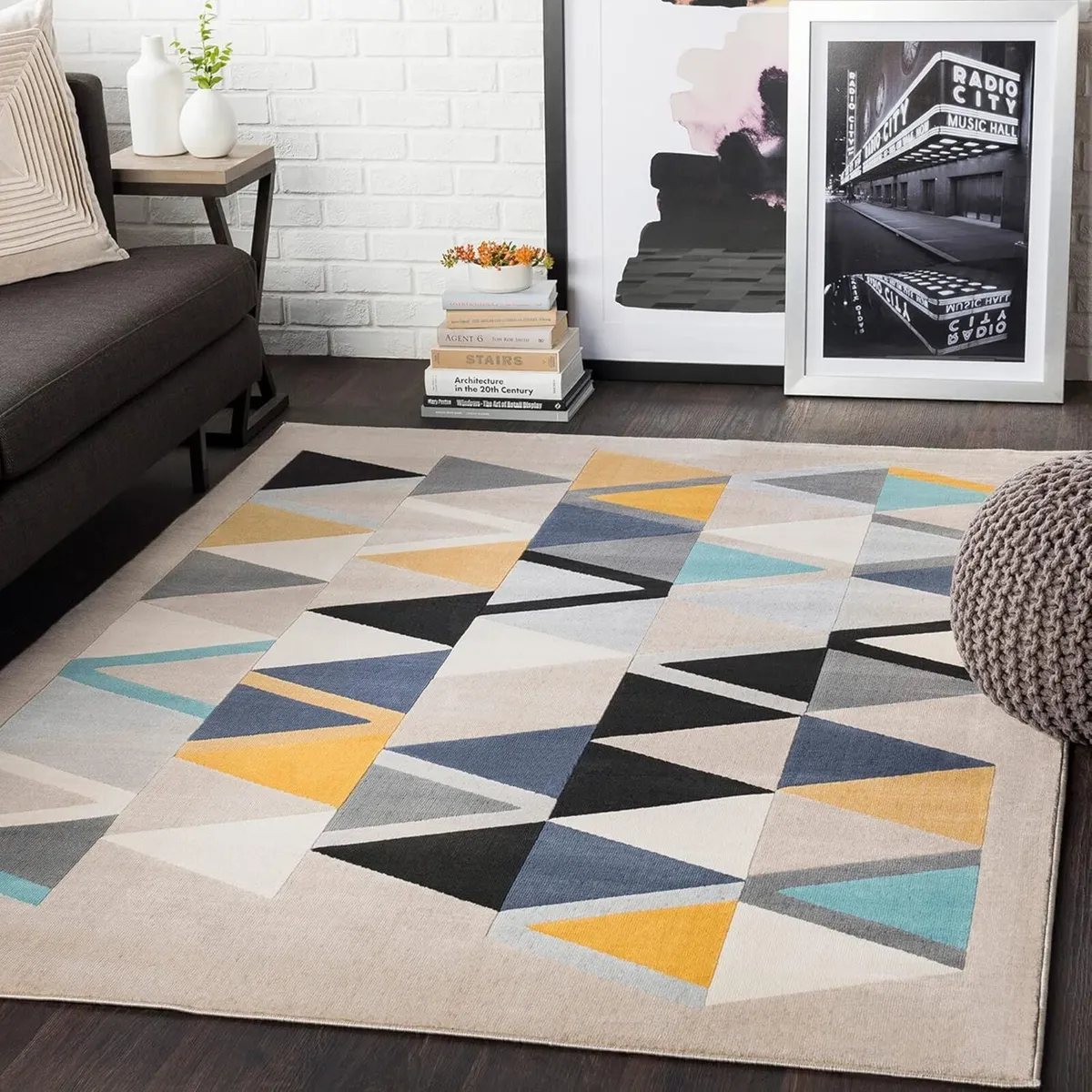 Marietta Geometric Rug - Scandi Area Rugs Living - Image 1