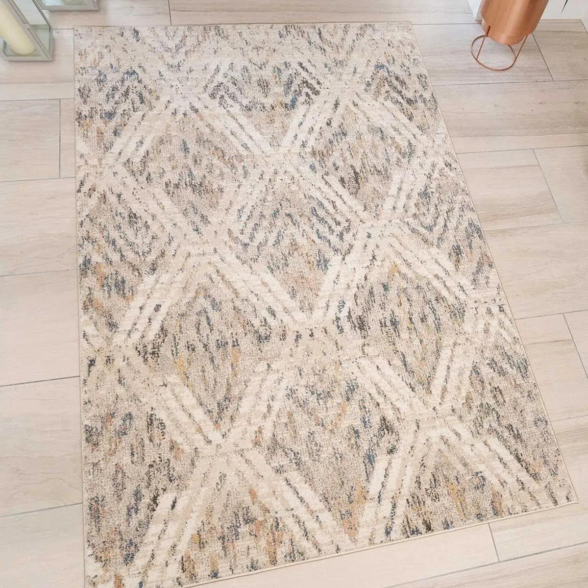 Designer Wool Like Grey Beige Duck Egg Thick - Image 1