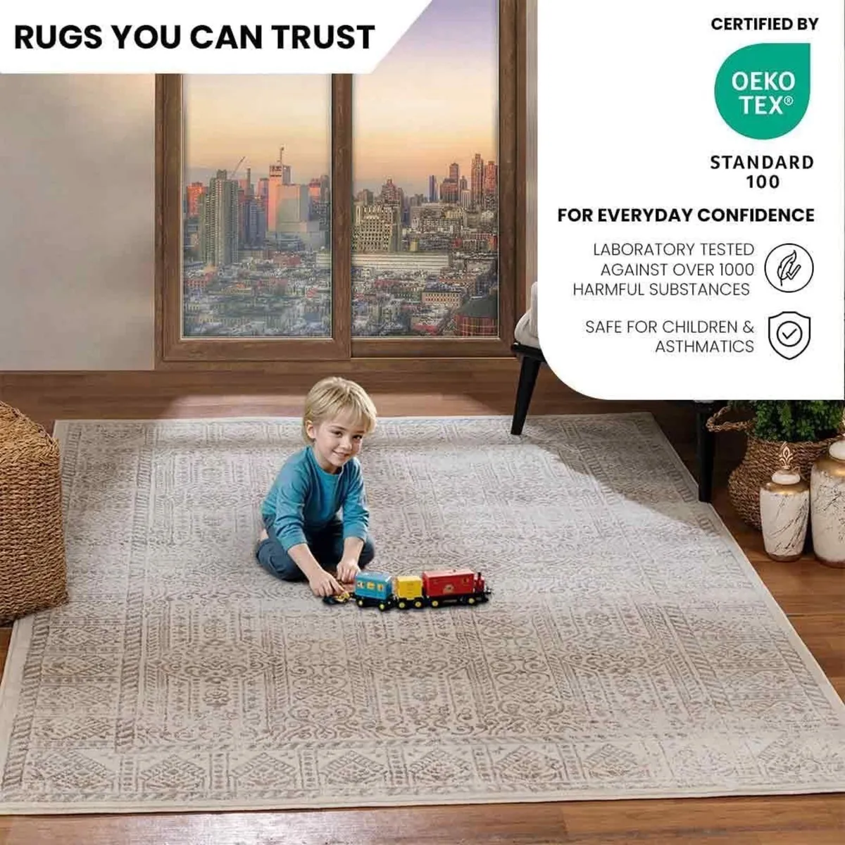 Evora Vintage Rug - Area Rugs for Living Room - Image 3