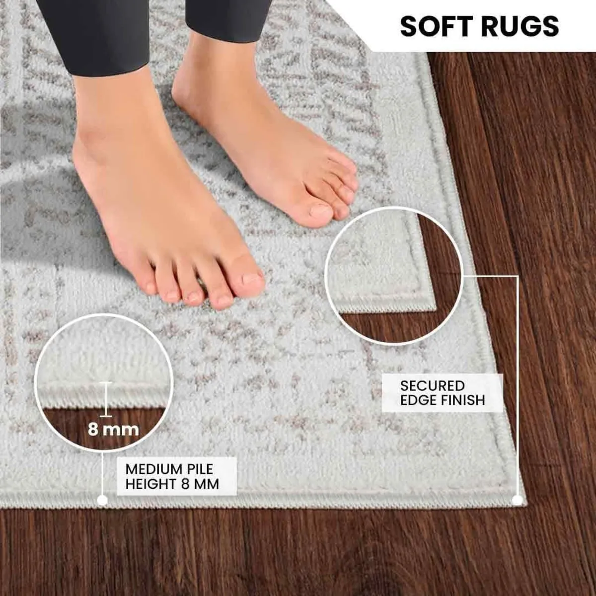 Evora Vintage Rug - Area Rugs for Living Room - Image 4