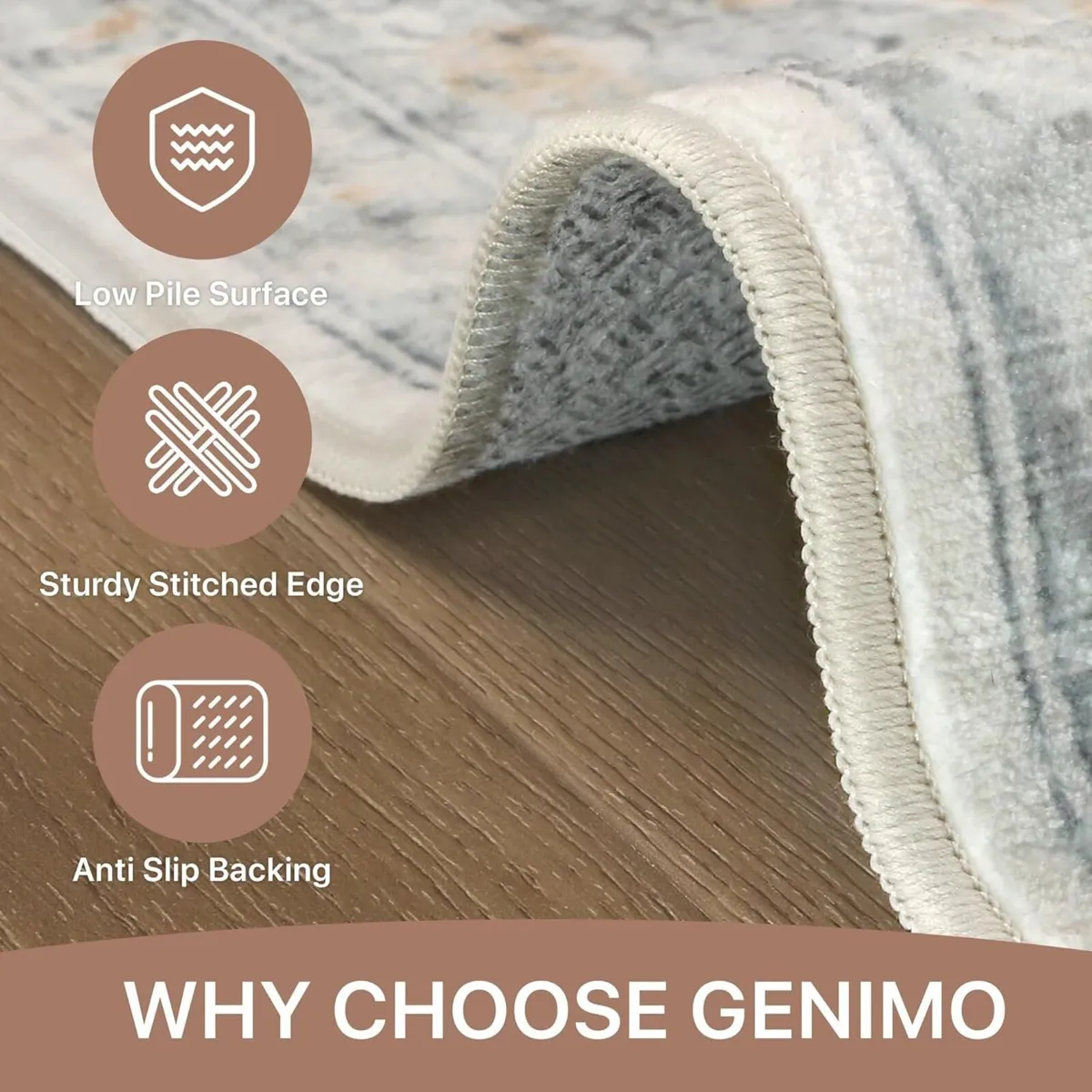 Large Washable Rugs for Living Room 200x290cm - Image 2