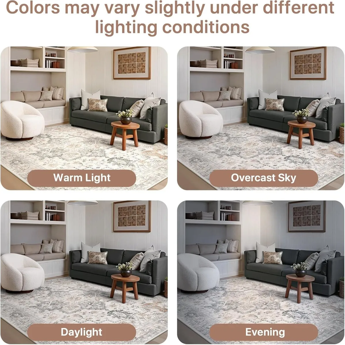 Large Washable Rugs for Living Room 200x290cm - Image 4