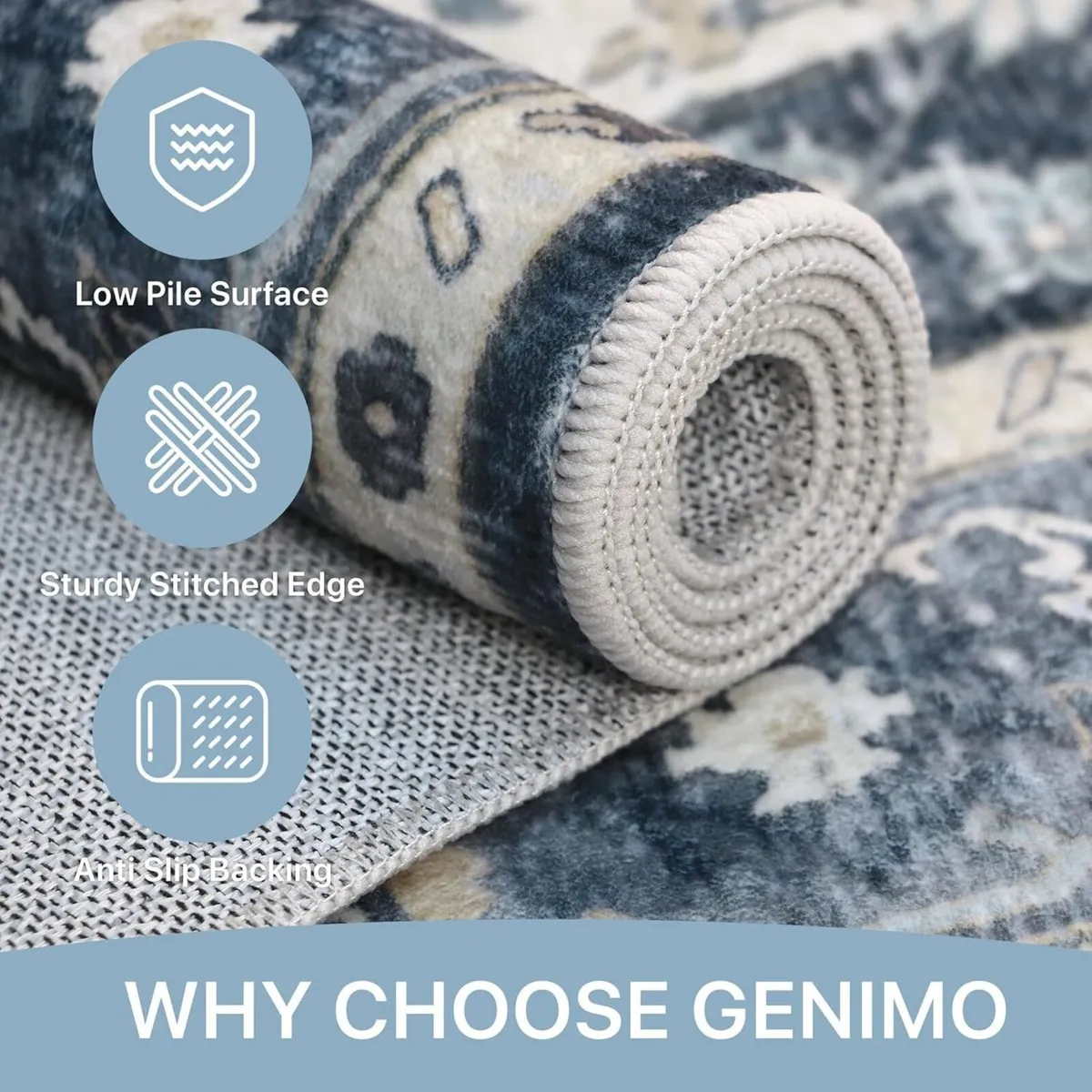 Machine Washable Rugs Living Room 160x230cm - Image 2