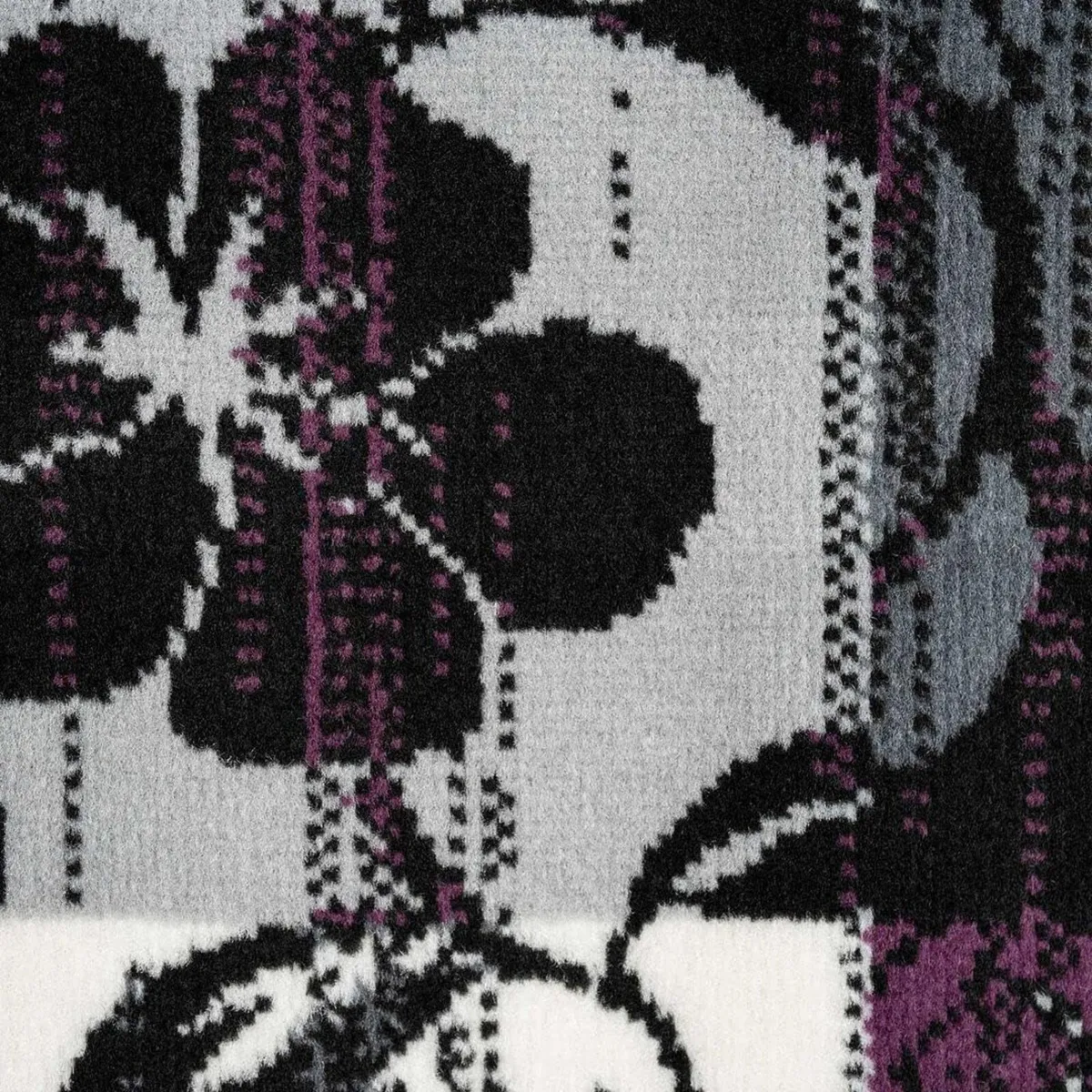 Modern Floral Patchwork Grey Durable Living Room - Image 3