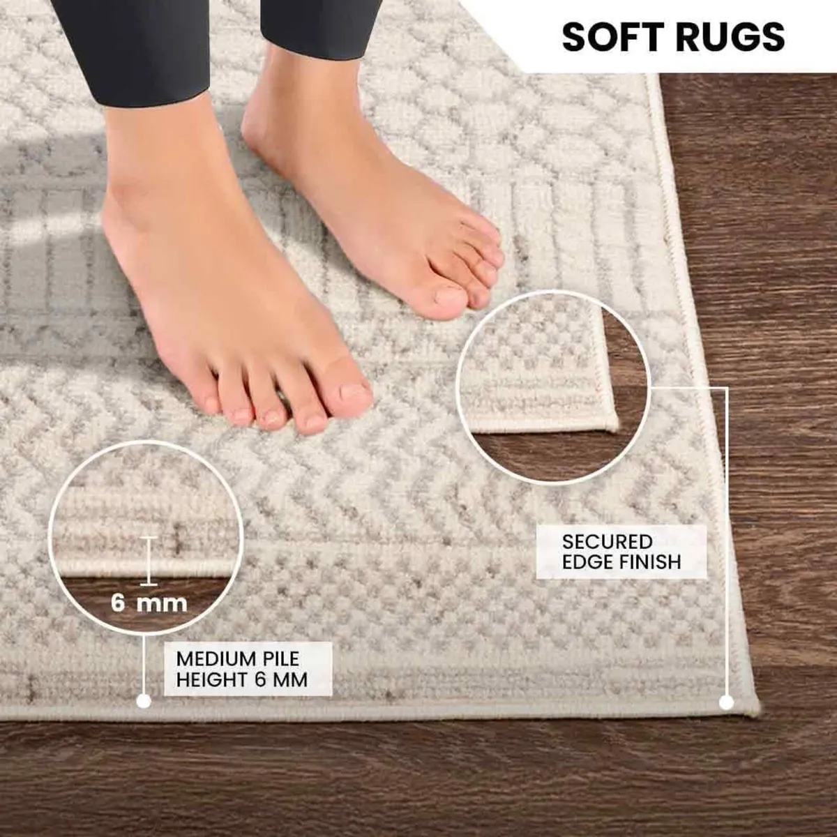 Honolulu Geometric Rug - Scandi Area Rugs Living - Image 4