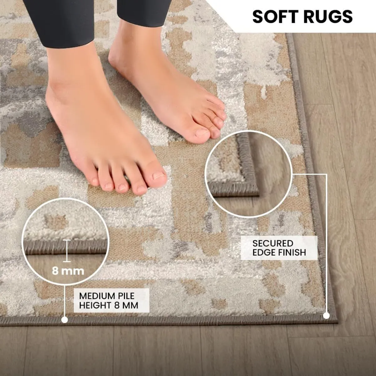 Taza Abstract Rug - Area Rugs Living Room 120x170 - Image 4