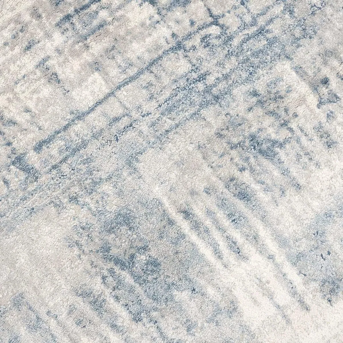 Modern Large Designer Silver Grey Abstract Navy - Image 3