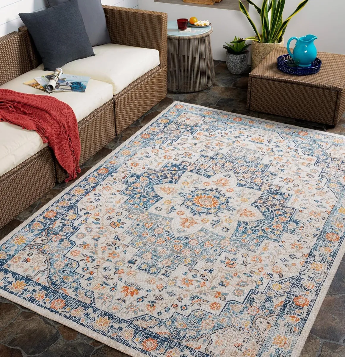 Assa Indoor Outdoor Rug - Large Boho Rugs for - Image 1