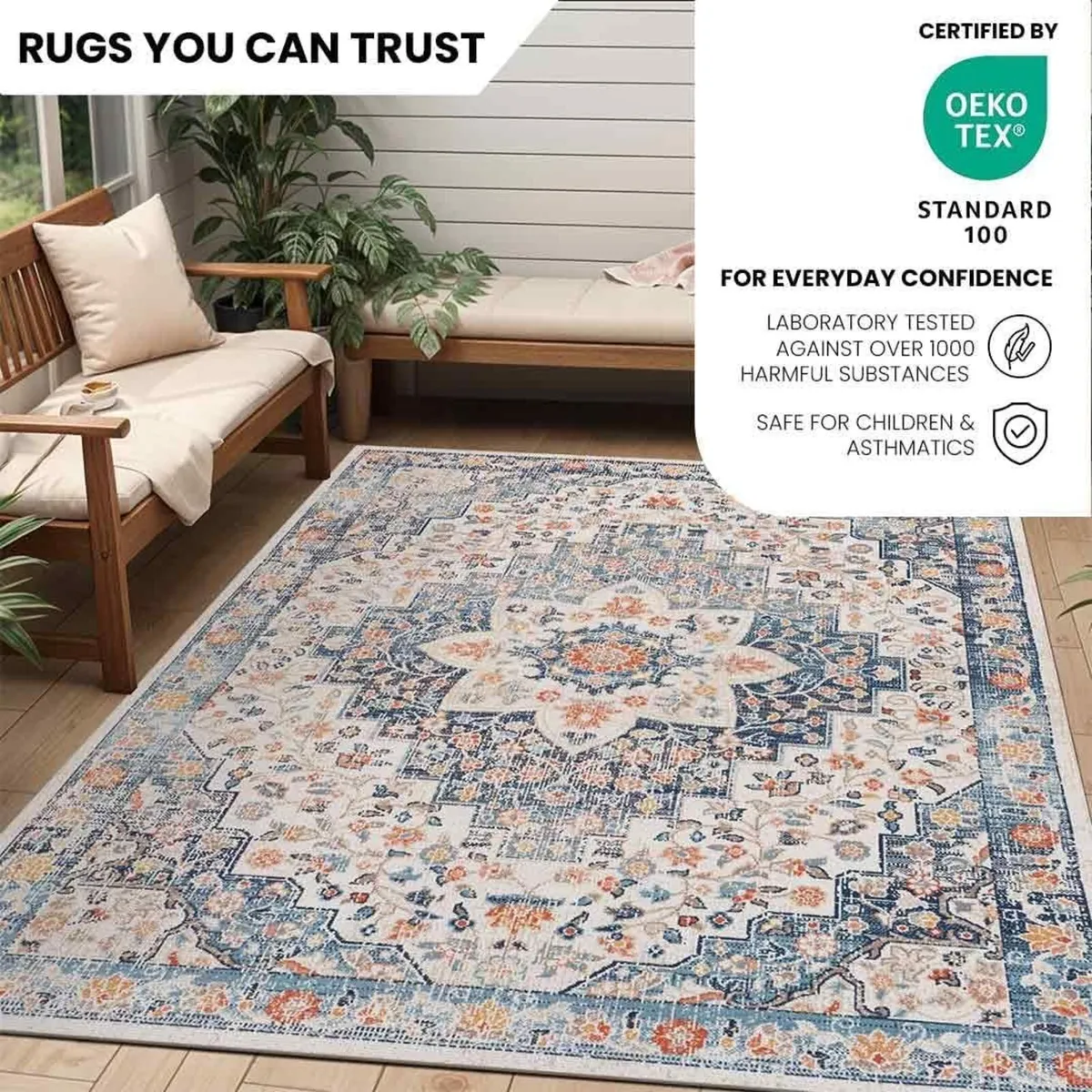 Assa Indoor Outdoor Rug - Large Boho Rugs for - Image 3