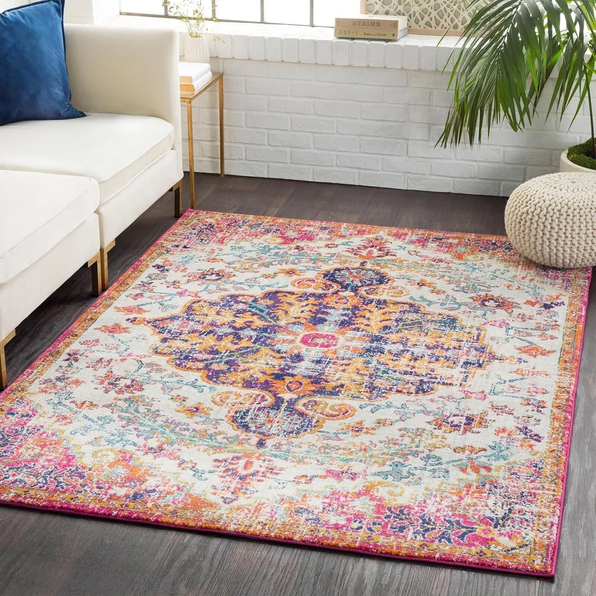 Asmara Vintage Rug – Multicolour Boho Area for - Image 1