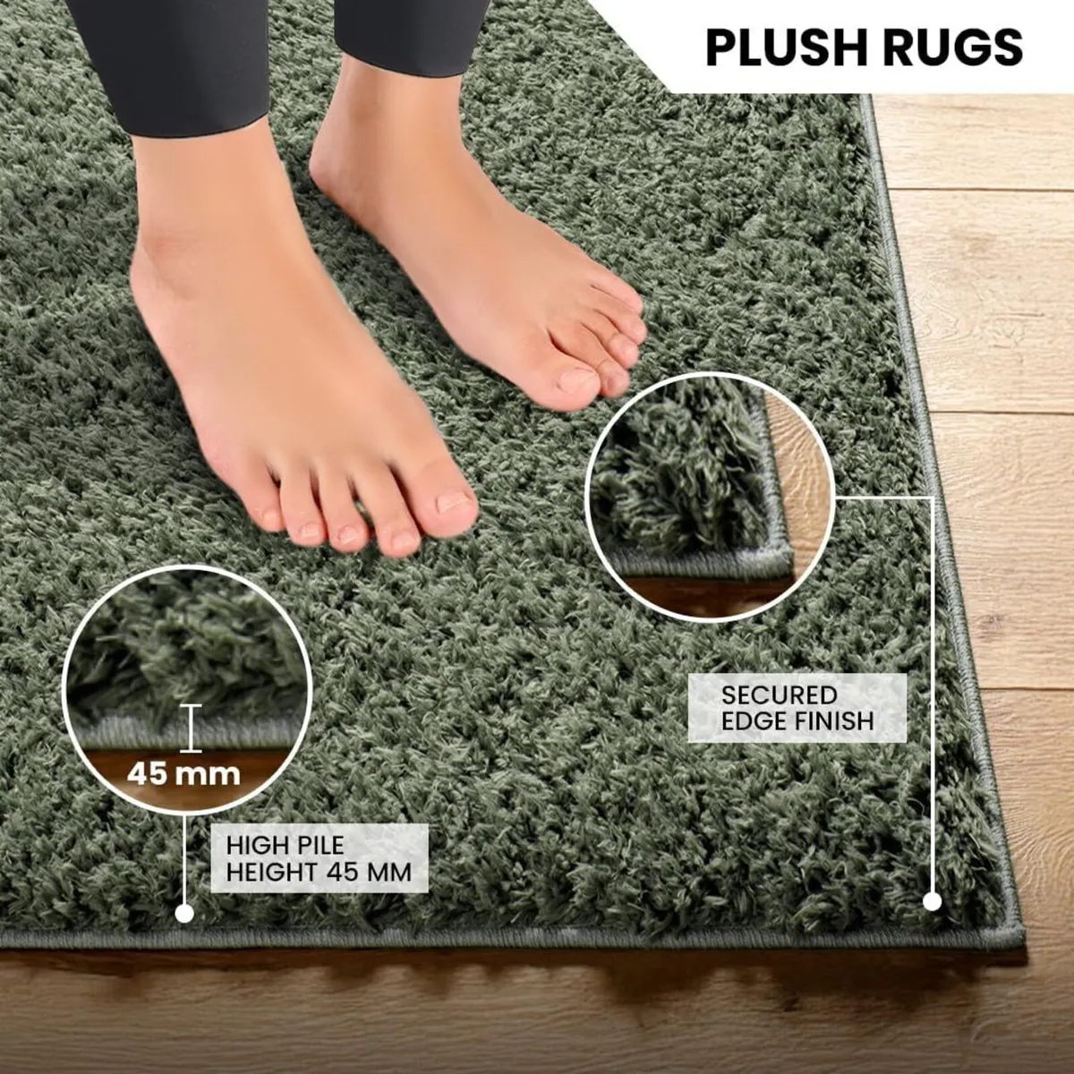 Shaggy - Modern Berber Living Room Large 160x213 - Image 4