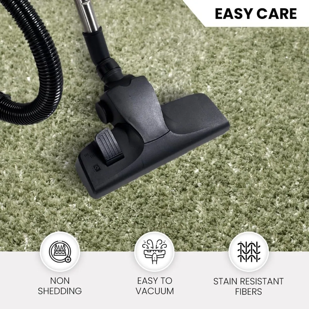 Shaggy Berber Rug for Living Room Bedroom 160x213 - Image 2