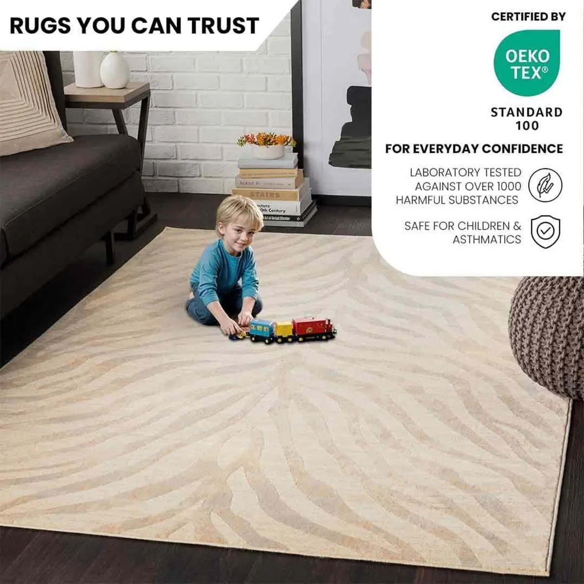 Luanda Geometric Rug - Scandi Area Rugs Living - Image 3