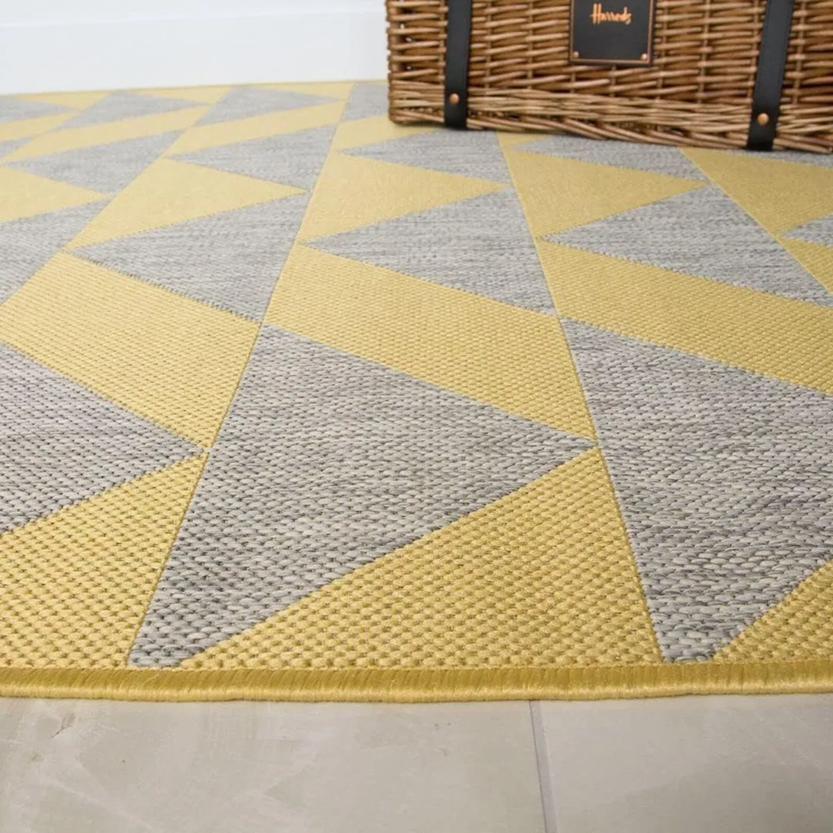 Sunflower Yellow Outdoor Garden Patio Rug Modern - Image 2