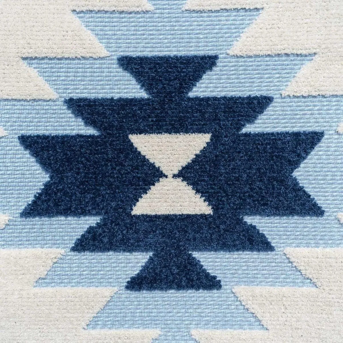 Navy Light Blue ZigZag Tribal Indoor Outdoor - Image 2