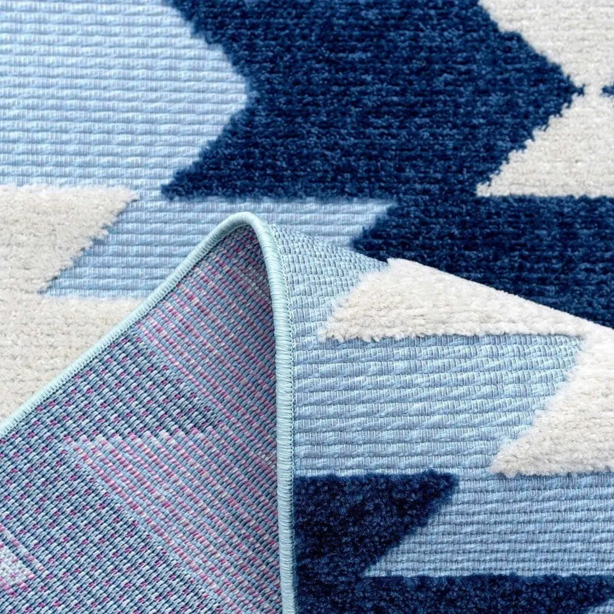 Navy Light Blue ZigZag Tribal Indoor Outdoor - Image 3