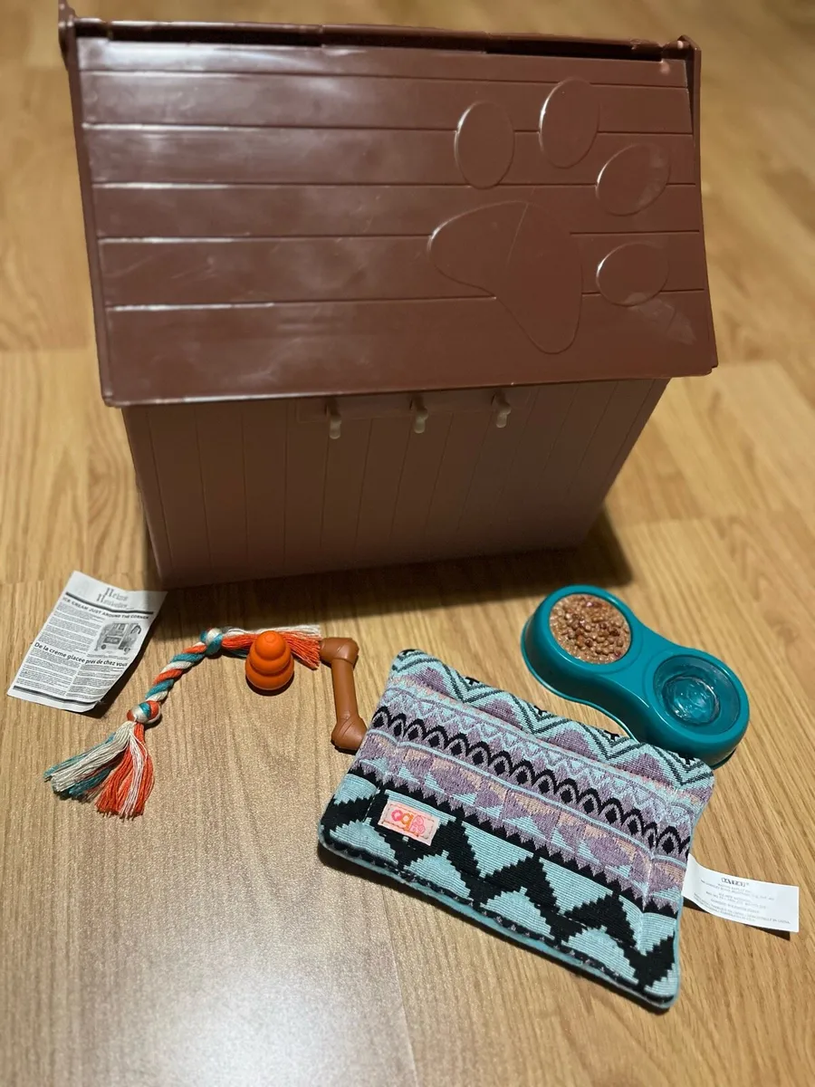 Our Generation Dog Kennel plus accessories - Image 3