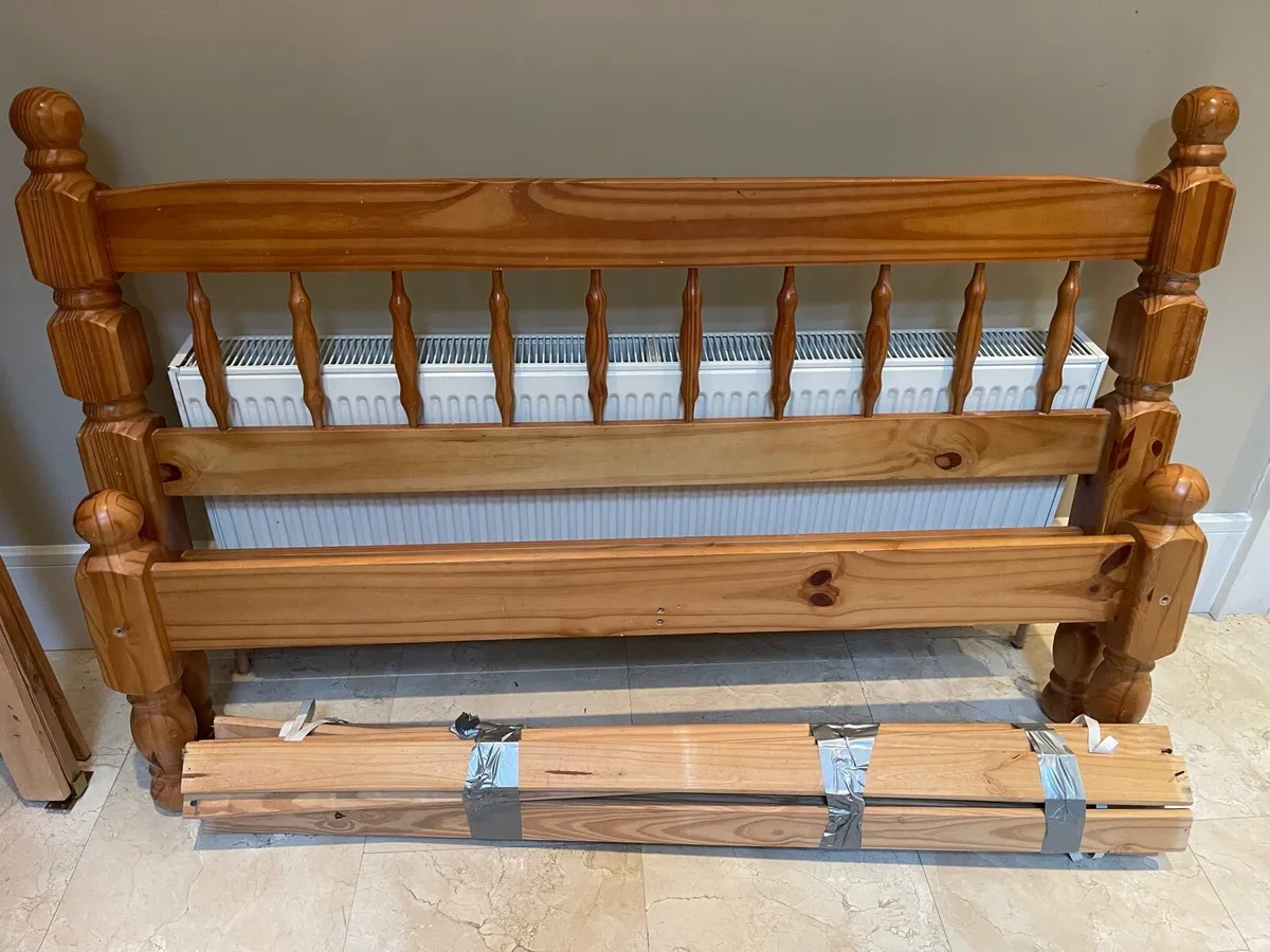 Lovely 4Ft 6” Double Wooden Bed Frame - Deliver - Image 1