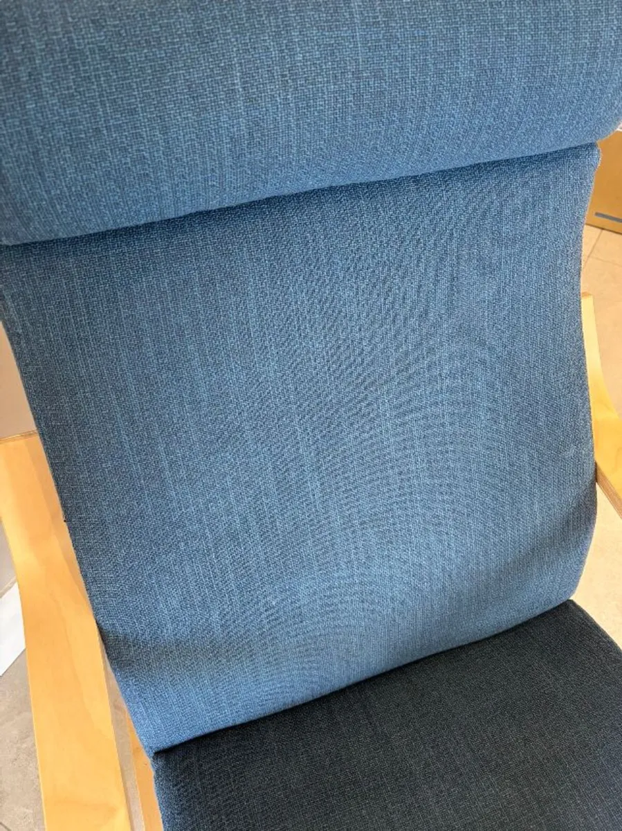 Ikea rocking armchair and footstool (Poang) - Image 3