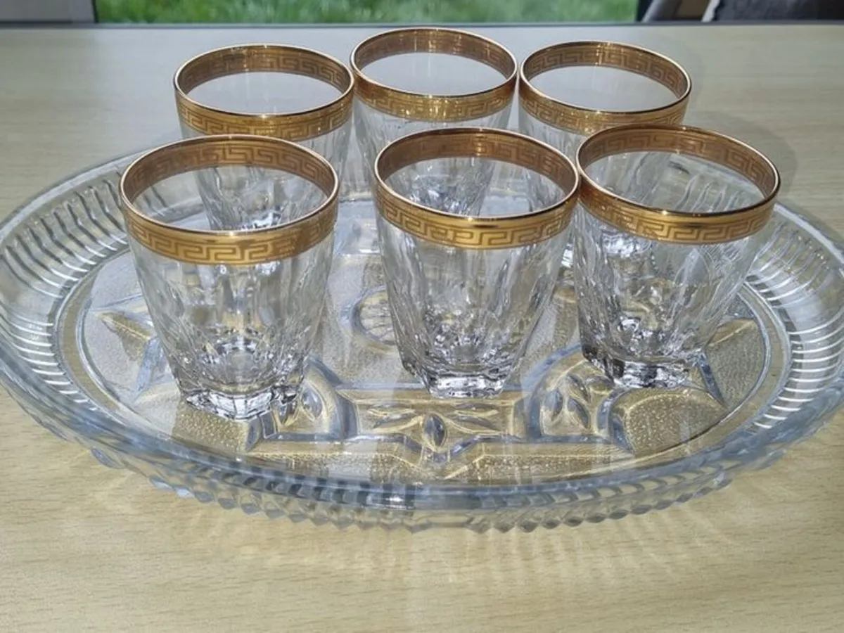 Vintage set of six aperitif glasses, France glass - Image 1