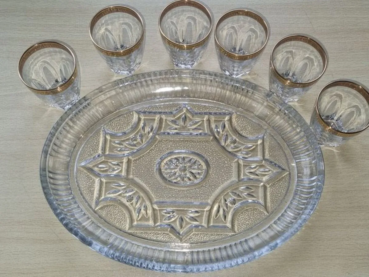 Vintage set of six aperitif glasses, France glass - Image 4
