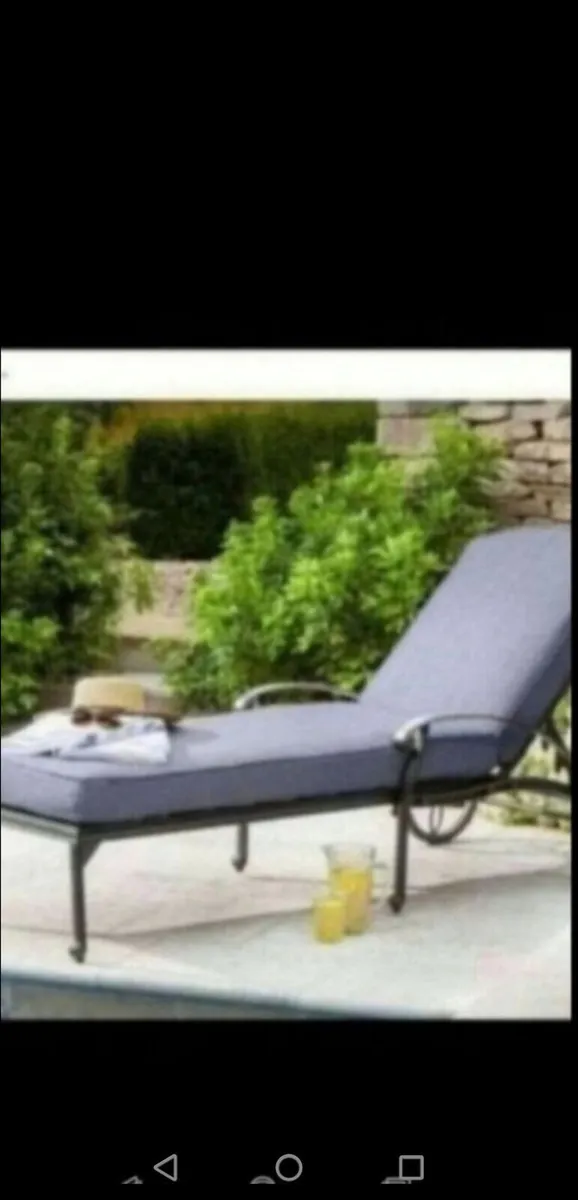 Brand New Pair Antique Grey Cast Alum Loungers - Image 2
